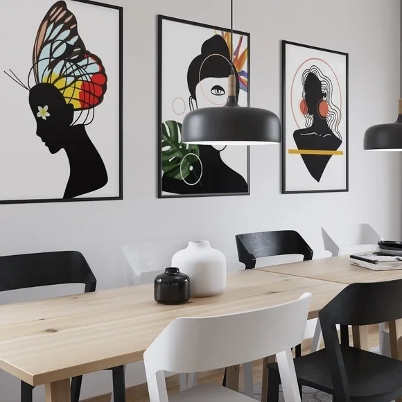 Abstract Wall Art Butterfly Girl Print Unframed - Picture 6 of 8